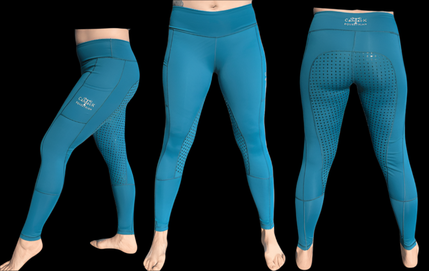 Kids Unlined Riding Tights - Blue Spruce