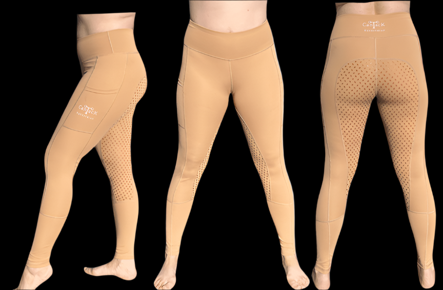 Adult Unlined Riding Tights - Caramel