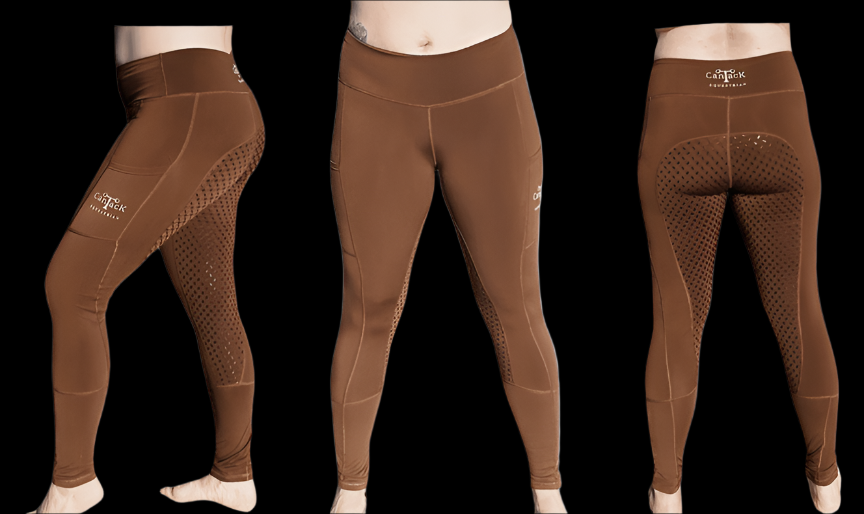 Adult Unlined Riding Tights - Coffee