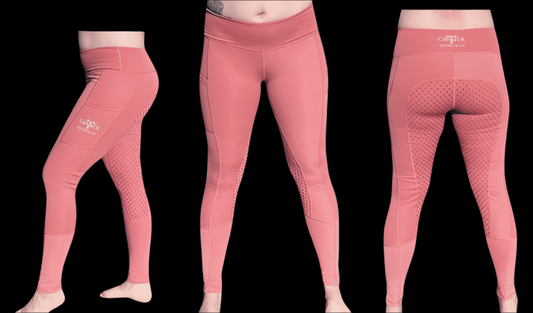 Adult Unlined Riding Tights - Dusty Rose