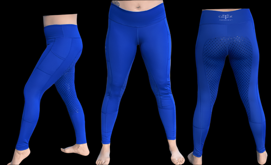 Kids Unlined Riding Tights - Royal Blue