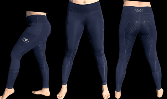 Adult Unlined Riding Tights - Navy Blue