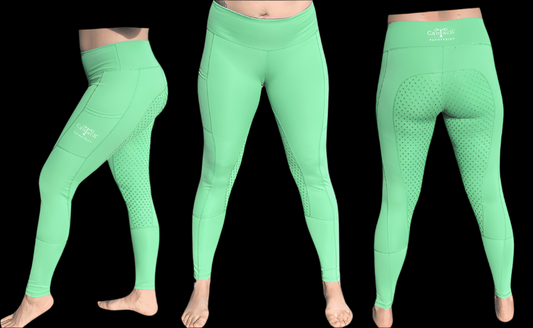 Adult Unlined Riding Tights - Mint
