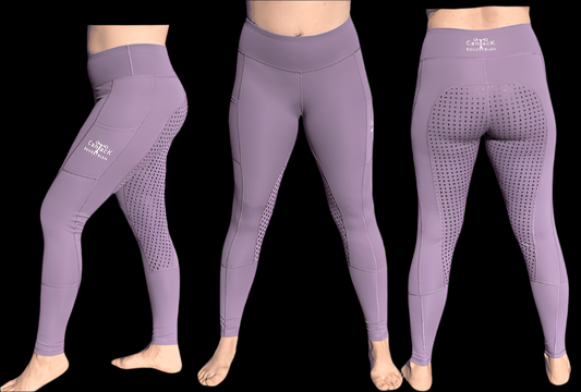 Adult Unlined Riding Tights - Lilac