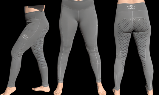 Adult Lined Riding Tights - Grey