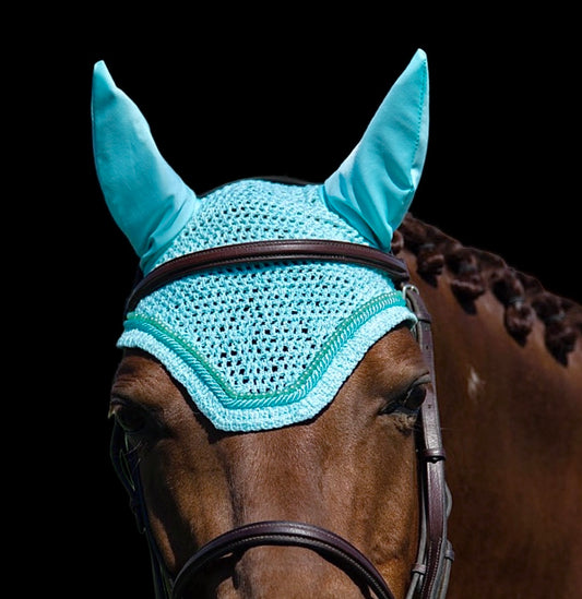 Classic Cut Bonnets - Full - Aquamarine base/Aquamarine Pearls/1 Aquamarine Piping