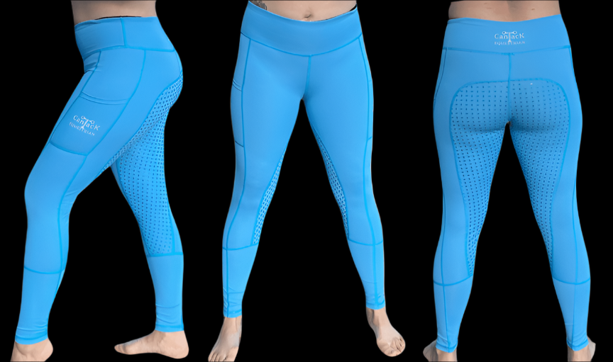 Kids Unlined Riding Tights - Robins Egg Blue