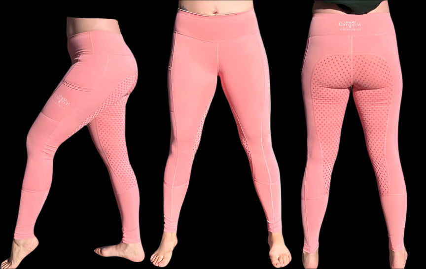Kids Unlined Riding Tights - Pink