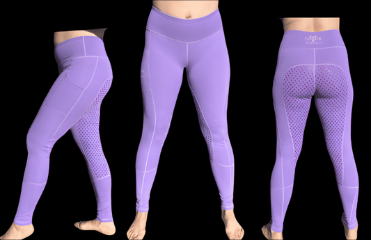 Adult Unlined Riding Tights - Lavender