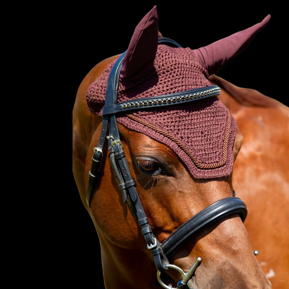 Classic Cut Bonnets - Brown Base/Straight Edge/Single Row Piping