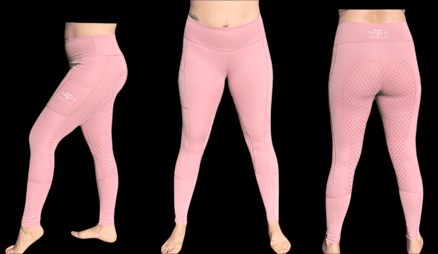 Adult Unlined Riding Tights - Blush Pink