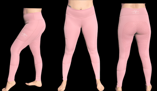 Adult Unlined Riding Tights - Blush Pink
