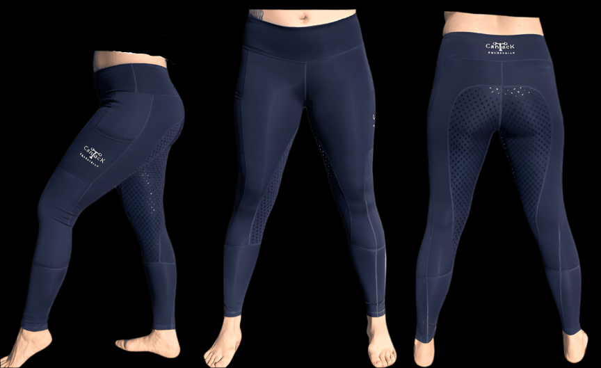 Adult Lined Riding Tights - Navy Blue