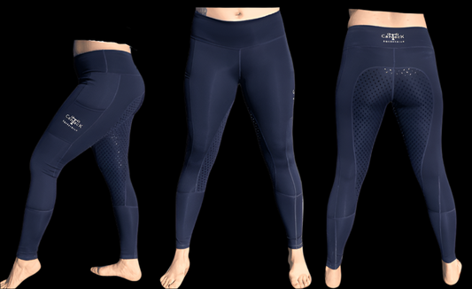 Adult Lined Riding Tights - Navy Blue