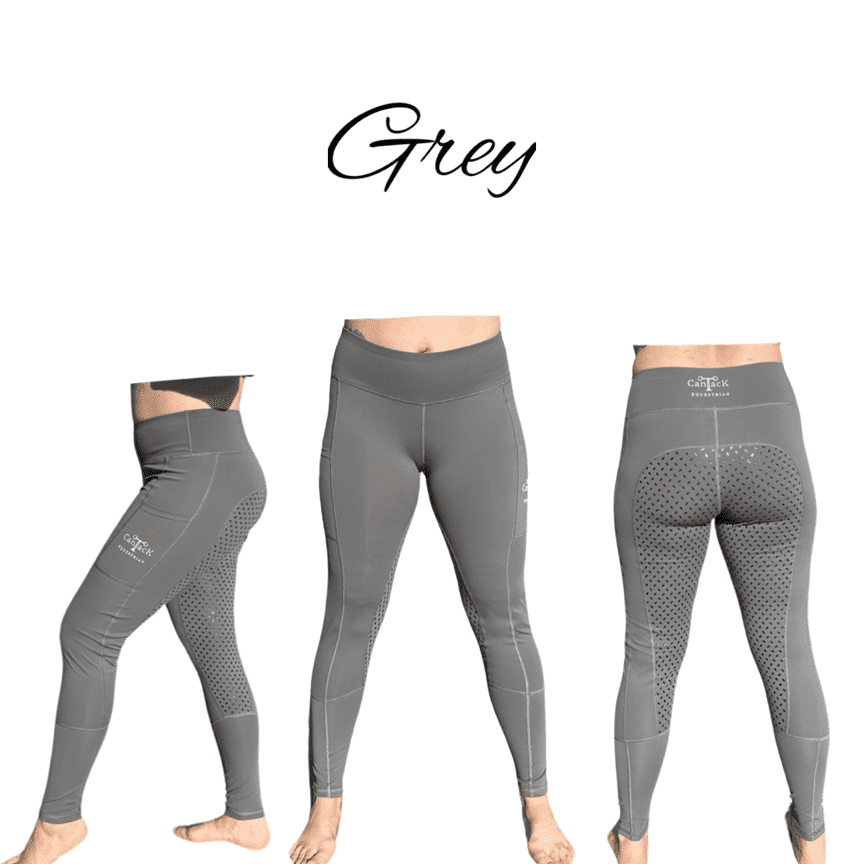 Adult Unlined Riding Tights - Grey