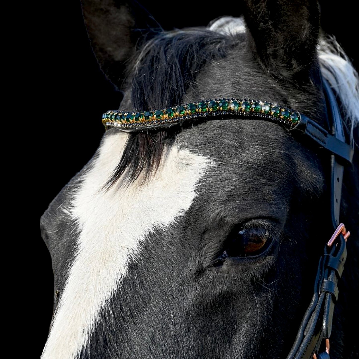 IceT 3 Row Browbands - Emerald