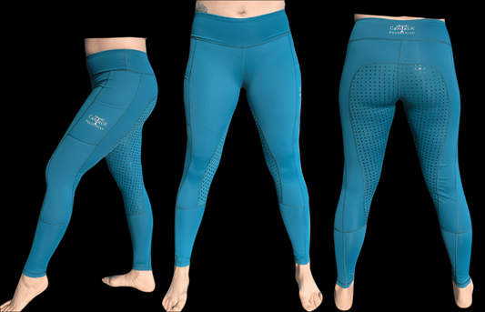 Adult Unlined Riding Tights - Blue Spruce