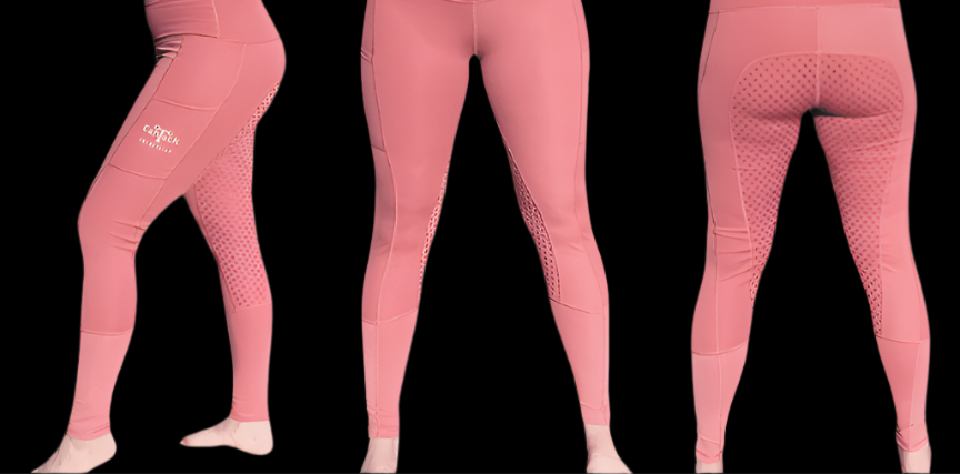 Kids Unlined Riding Tights - Dusty Rose