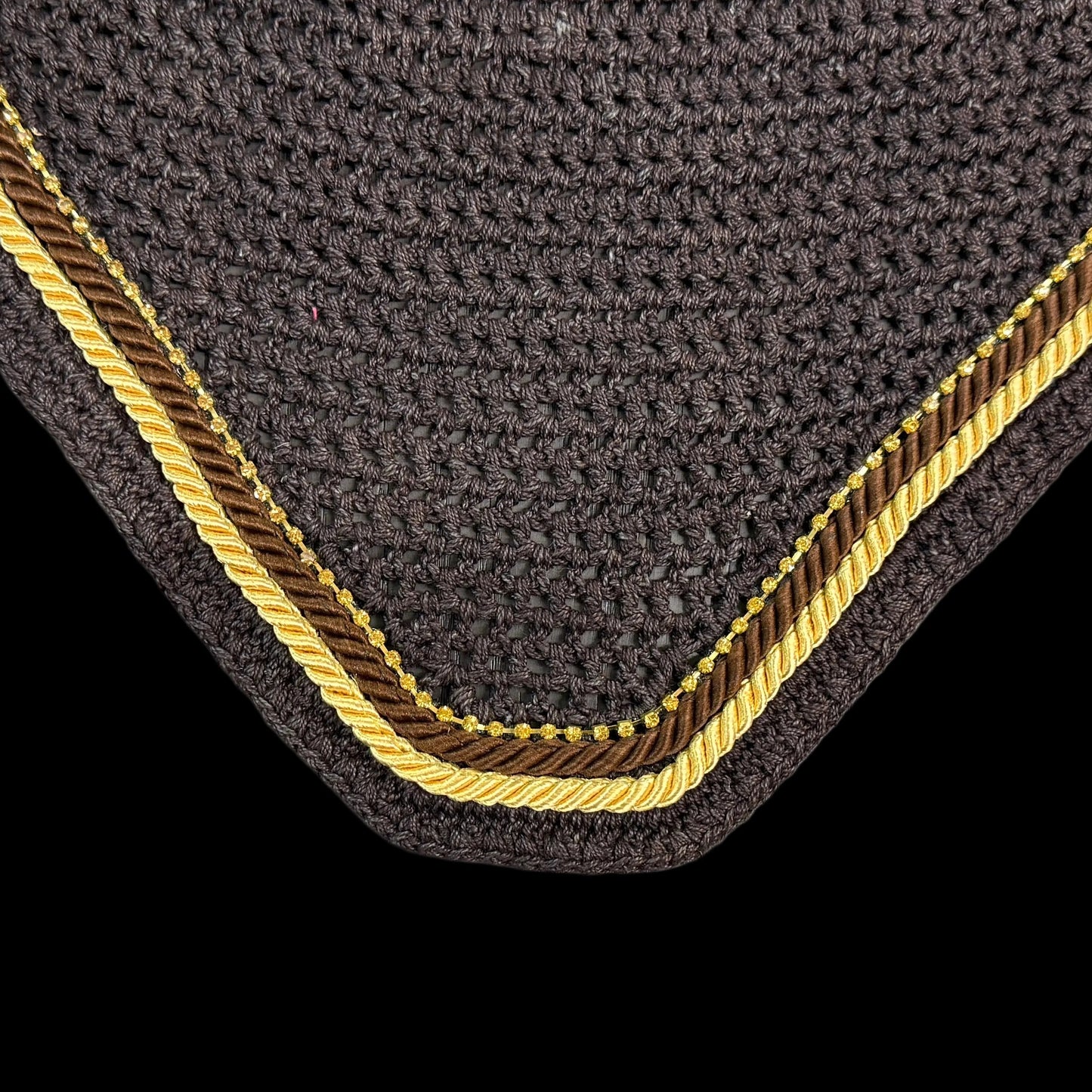 Classic Cut Bonnets - Dark Brown Base/Straight Edge/With Bling