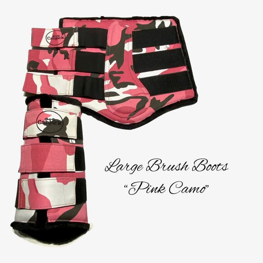 Camo Brush Boots - Pink - Large