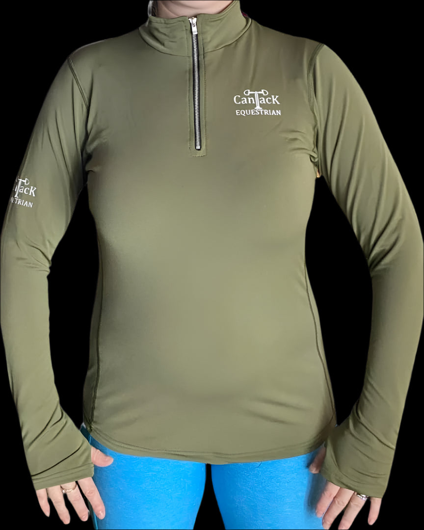 Long Sleeve Lined Baselayer - Olive
