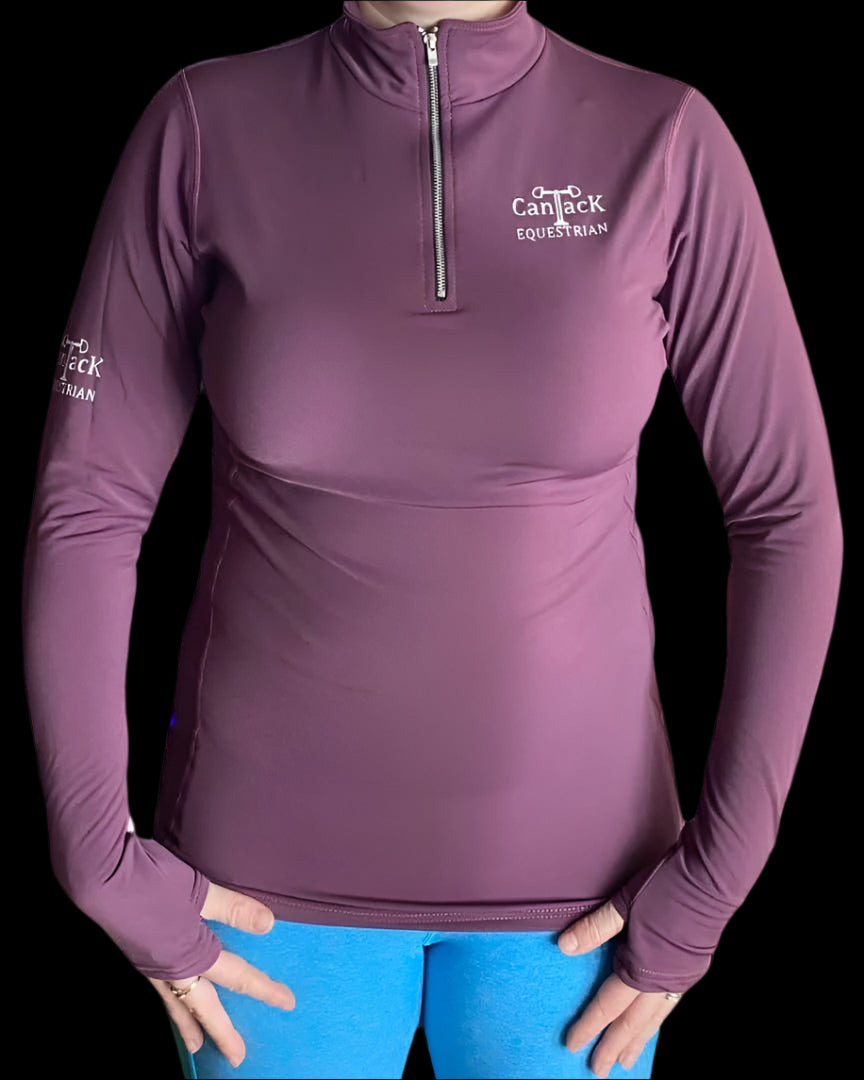 Long Sleeve Lined Baselayer - Plum