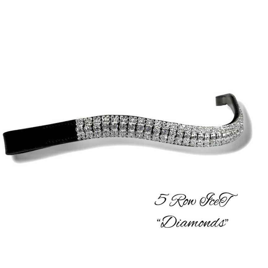 IceT 5 Row Crystal Browbands - X-Full 17" discontinued