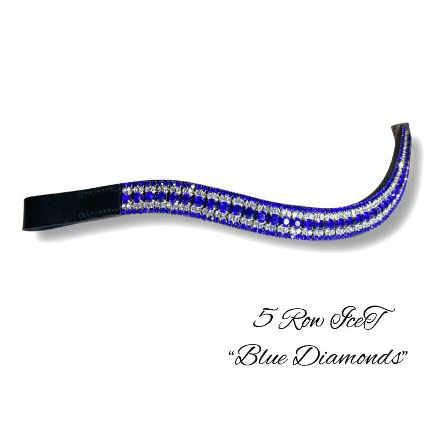 IceT 5 Row Crystal Browbands - X-Full 17" discontinued