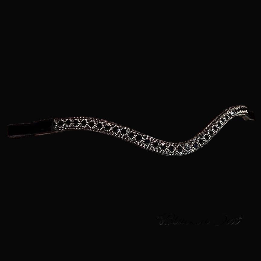 IceT 3 Row Browbands - Blackout