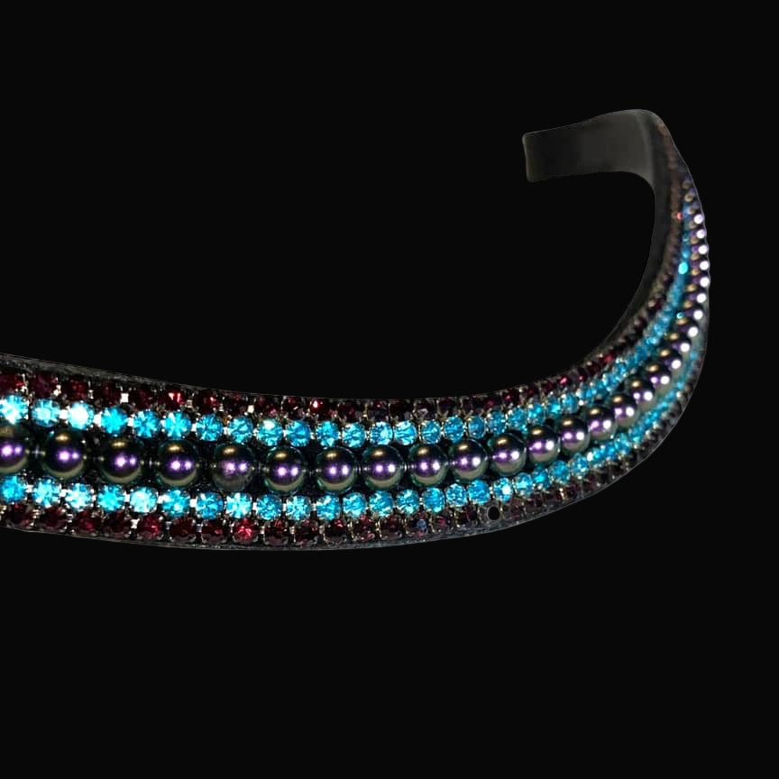 IceT Pearl Browbands - Cob 15" Style - Pacific Purple (Final Sale)