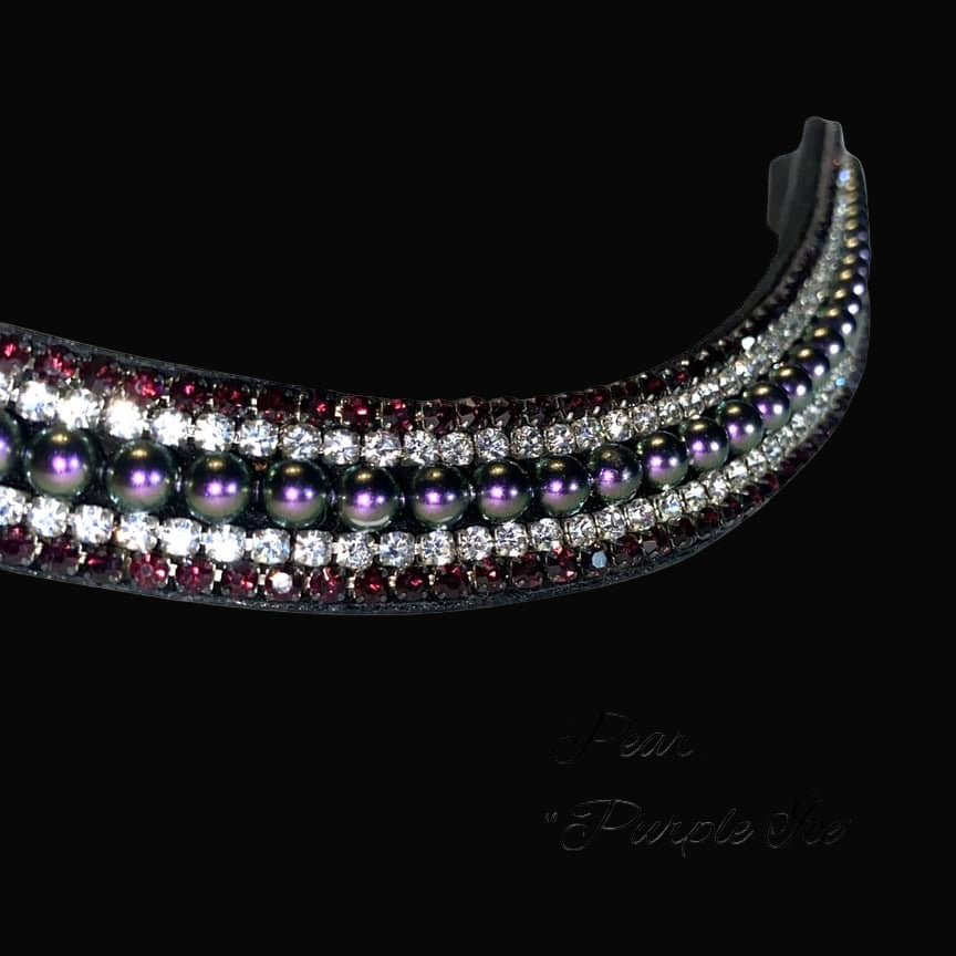 IceT Pearl Browbands - Cob 15" Style - Purple Ice (Final Sale)