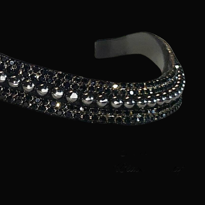 IceT Pearl Browbands - Pony 14" Style - Black Beauty (Final Sale)