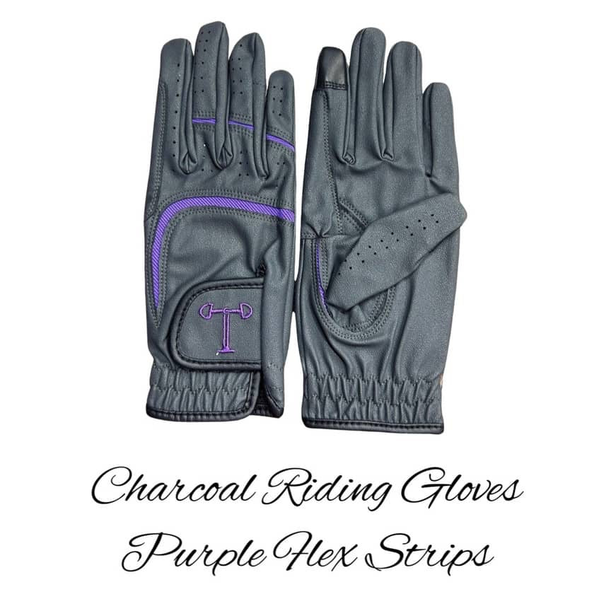 Touch Screen Riding Gloves - Charcoal Base