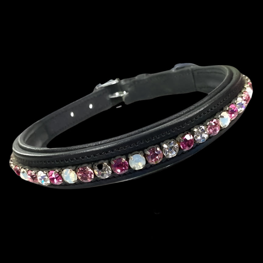 Dog Collars - The Casey (Pink/Light Pink/White/Diamond)