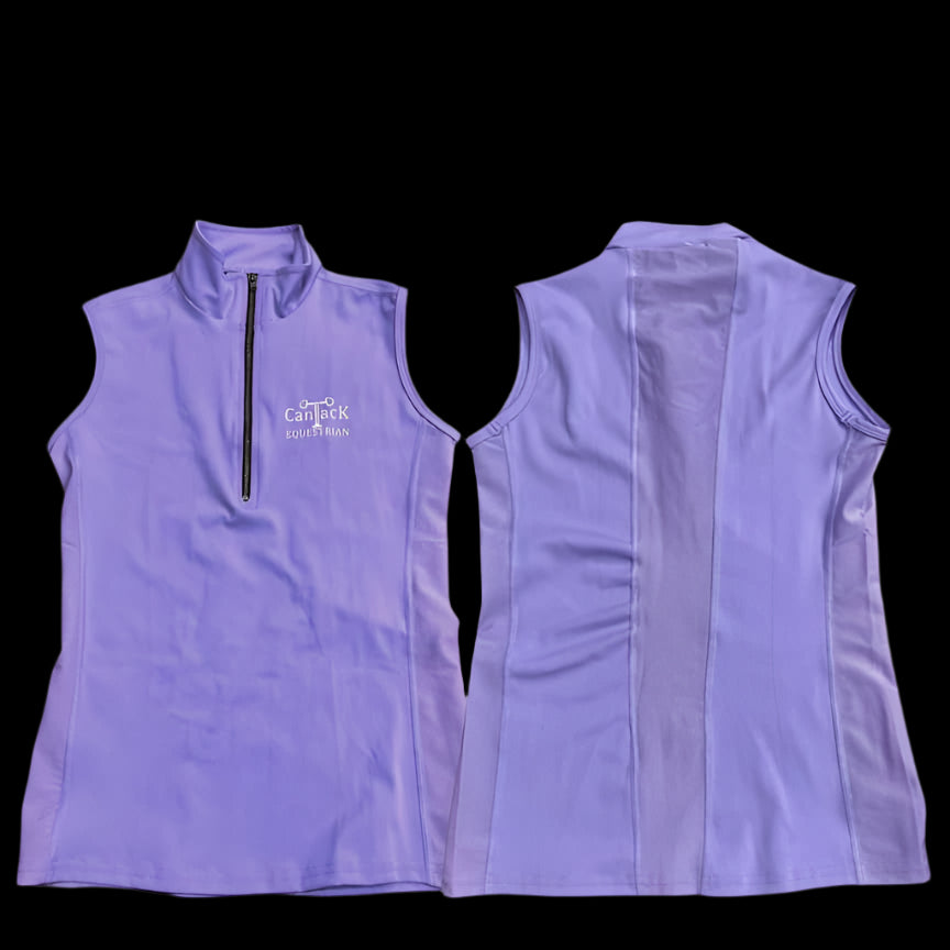 Sleeveless Vented Shirts - Lavender