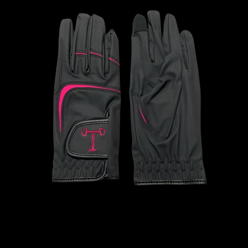 Touch Screen Riding Gloves - Black Base (Size XXSmall)