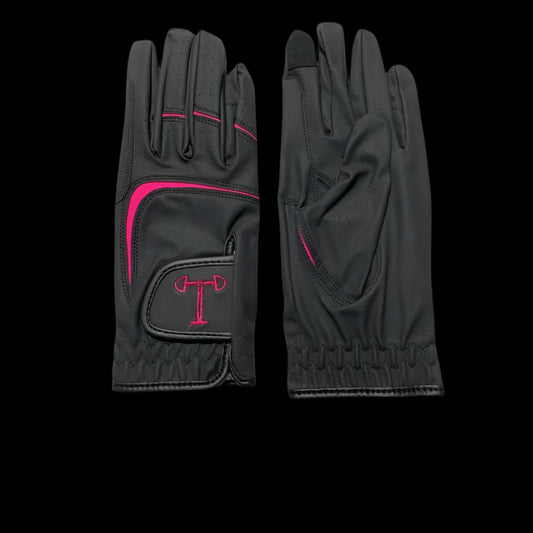 Touch Screen Riding Gloves - Black Base (Size XSmall)