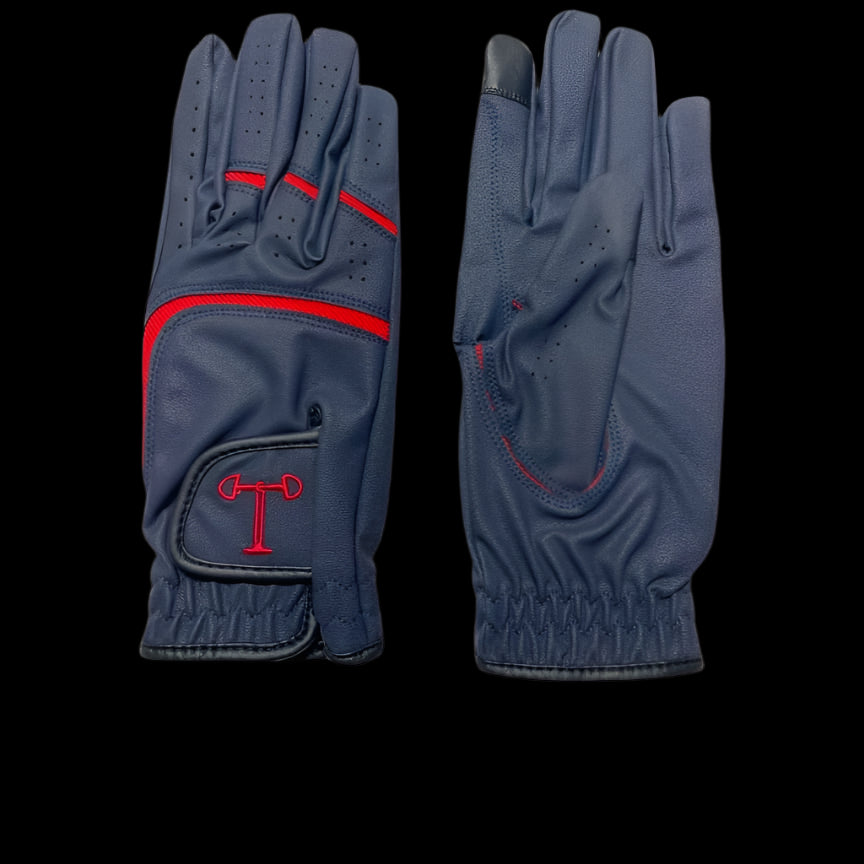 Touch Screen Riding Gloves - Navy Base (Size XXSmall)