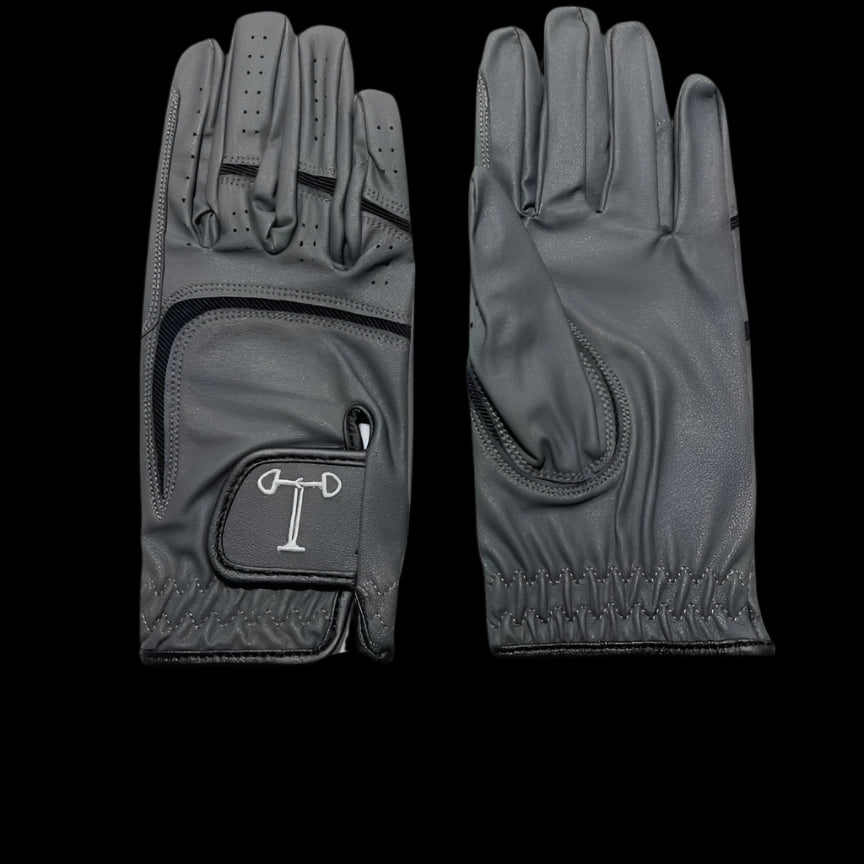 Touch Screen Riding Gloves - Charcoal Base
