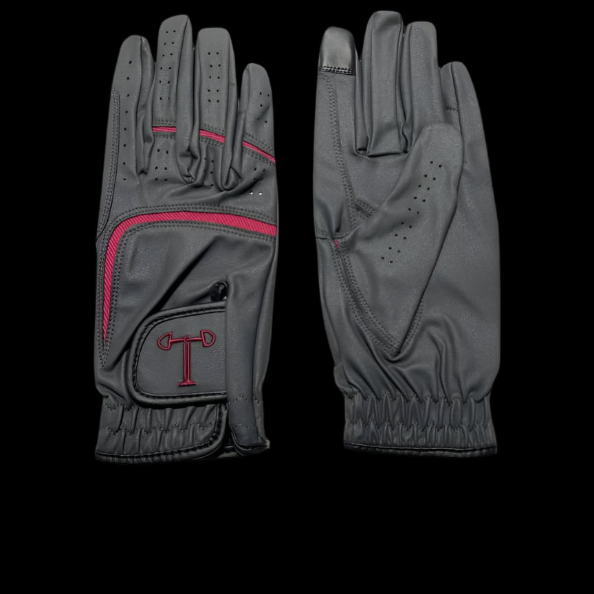 Touch Screen Riding Gloves - Charcoal Base