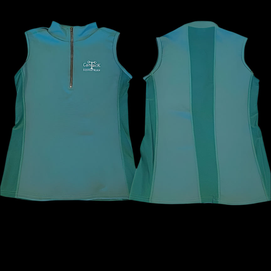 Sleeveless Vented Shirts - Sage