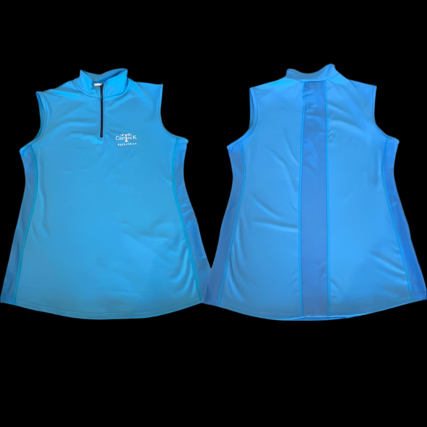 Sleeveless Vented Shirts - Robins Egg Blue