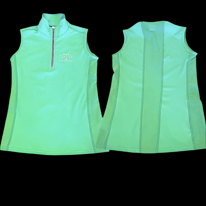 Sleeveless Vented Shirts - Mint