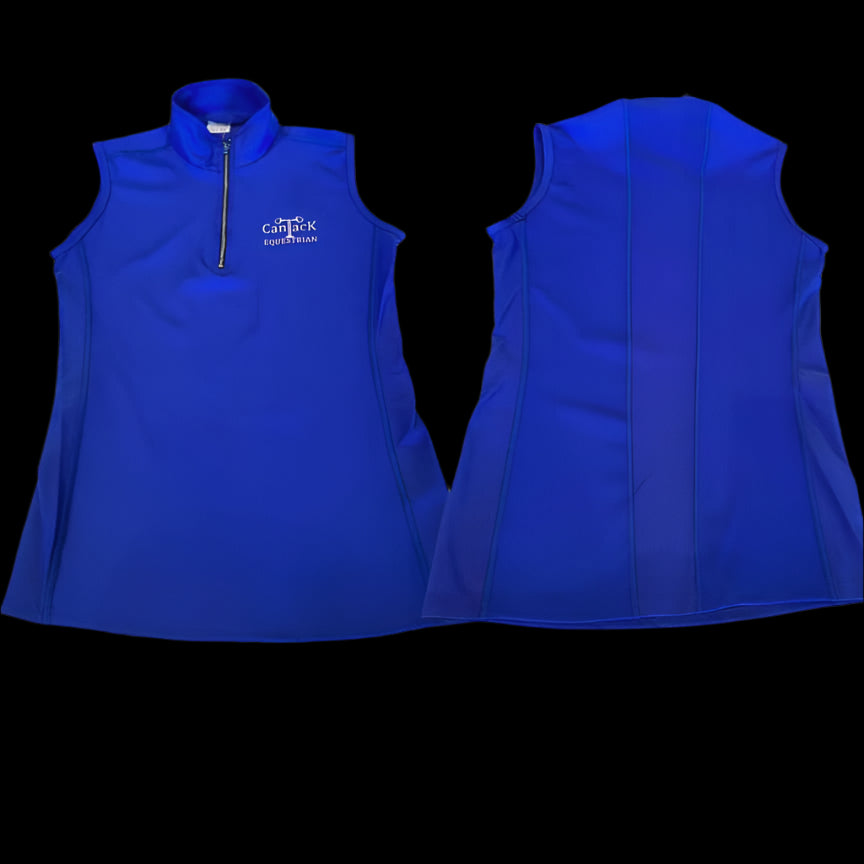 Sleeveless Vented Shirts - Royal Blue