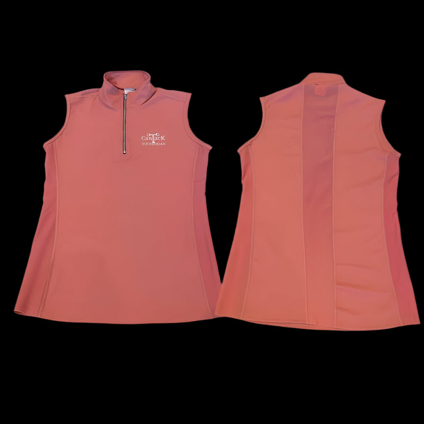 Sleeveless Vented Shirts - Dusty Rose