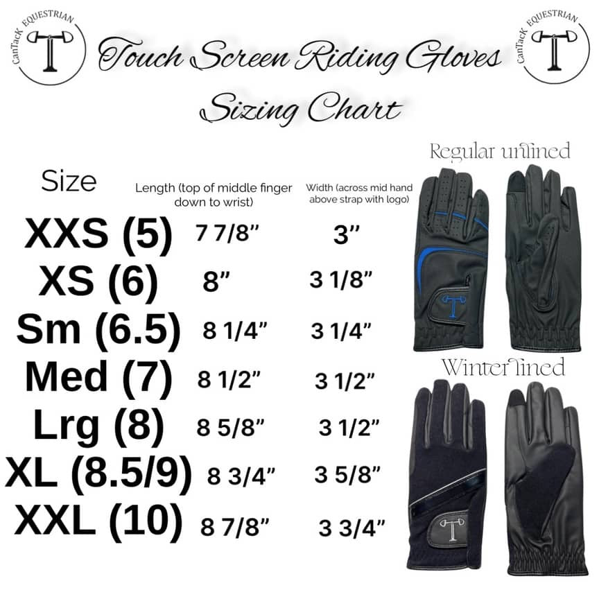 Touch Screen Riding Gloves - Brown Base (Size XSmall)