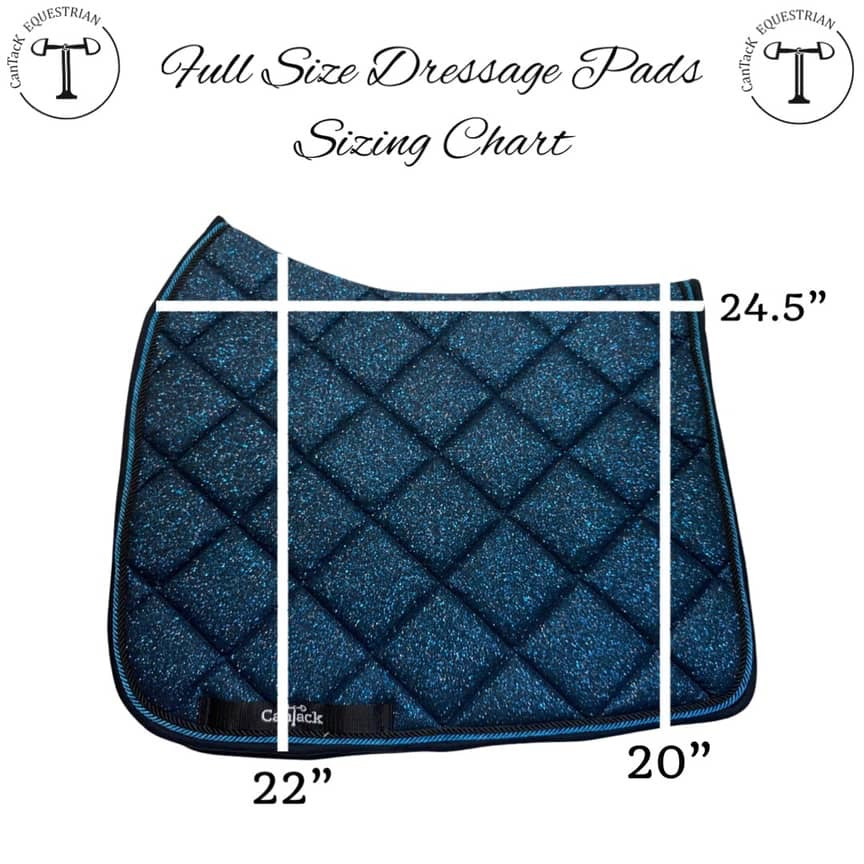 Posh Dressage Pads - Black and White w/ Fur