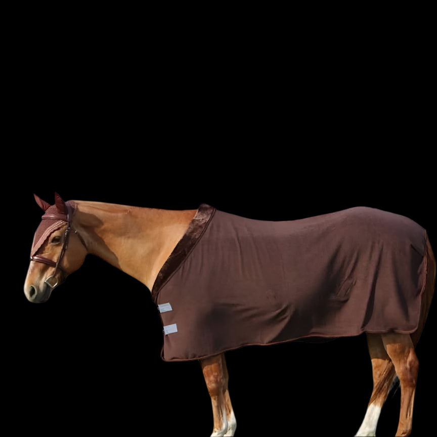 Double Fleece Cooler - (M) Brown with brown trim