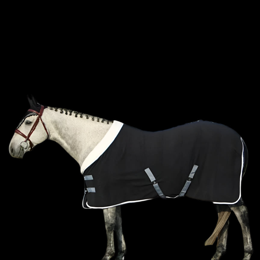 Double Fleece Cooler - (S) Black with white trim