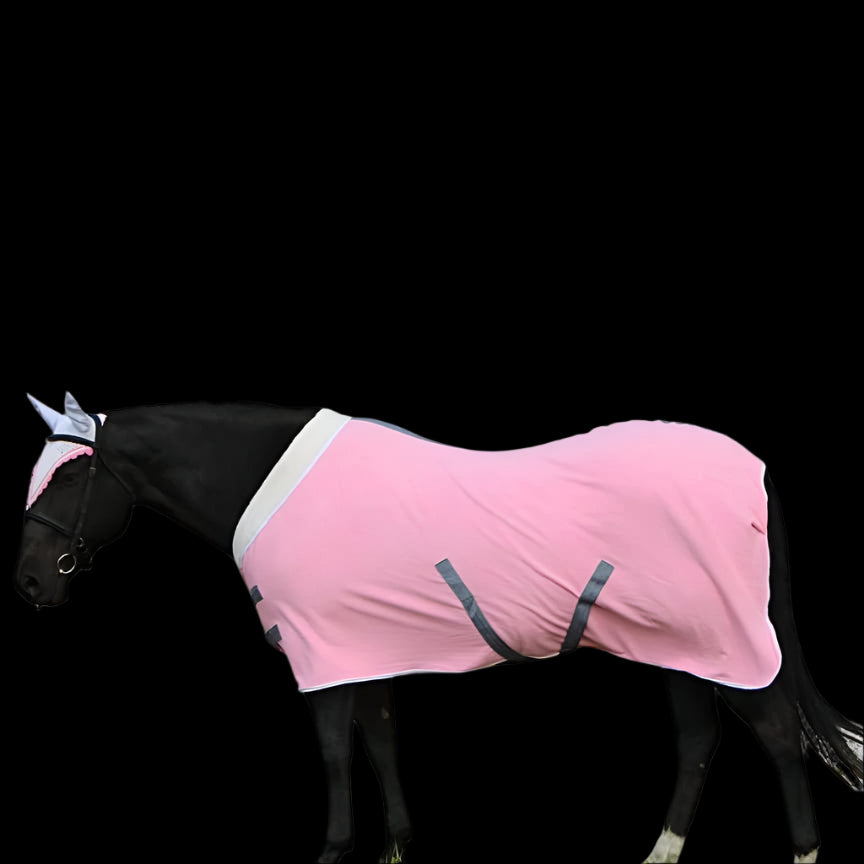 Double Fleece Cooler - (M) Barbie pink with white trim